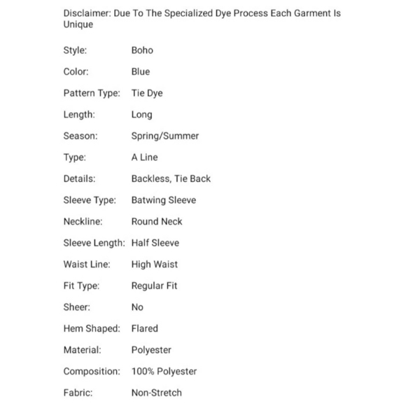 NEW Tye Dye Dress - Picture 6 of 7